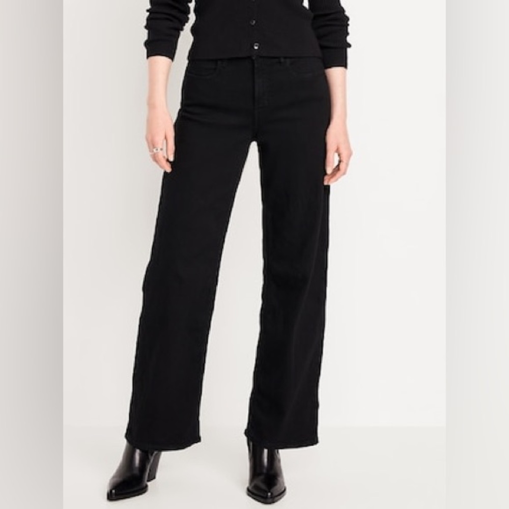 NWOT Old Navy Classic Black WOW Wide Leg Women's Jeans